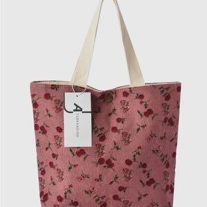 Floral Pink Tote Bag by